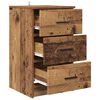 vidaXL Nachttisch mit Schubladen Altholz 38 x 38 x 66 cm Holzwerkstoff