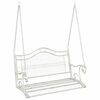 vidaXL Schaukelbank Stahl 115 x 61 x 63 cm Antik Wei&szlig;