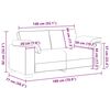 vidaXL Sofa Taupe 180 x 77 x 82 cm Stoff