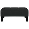 vidaXL Schlafsofa 2-Sitzer mit Hocker Schwarz Mikrofasergewebe