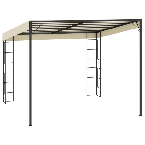 vidaXL Wand-Pavillon 3x3 m Creme Stoff