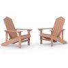 vidaXL Adirondack-Gartenst&uuml;hle 2 Stk. HDPE Braun