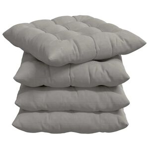 vidaXL Sitzkissen 4 pcs Hellgrau 40 x 40 x 6 cm Mikrofaser