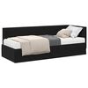 vidaXL Eckbettgestell mit Matratze mit Kopfteil 2 pcs Schwarz Samt