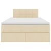 vidaXL Aufbewahrungsbett mit Matratze Creme 120 x 200 cm Holzwerkstoff