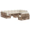 vidaXL Gartensofa-set 13 Stk. Beige Poly-Rattan