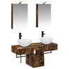 vidaXL Badezimmerschrank-Set 5 pcs Ger&auml;ucherte Eiche