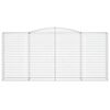 vidaXL Gabionen mit Hochbogen 15Stk. 400x50x180/200cm Verzinktes Eisen