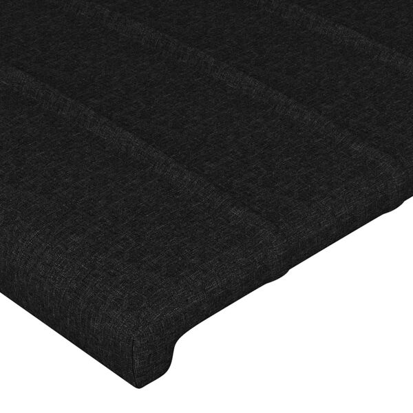 vidaXL Kopfteil Schwarz 160 x 5 x 118/128 cm Stoff