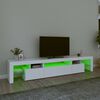 vidaXL TV-Schrank mit LED-Leuchten Weiß 215x36,5x40 cm