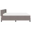 vidaXL Boxspringbett mit Matratze Taupe 200 x 200 cm Polyester