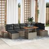 vidaXL Garten Essgruppe mit Kissen 8 pcs Grau und Braun