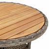 vidaXL 5-tlg. Garten-Essgruppe mit Kissen Grau Poly Rattan Akazie