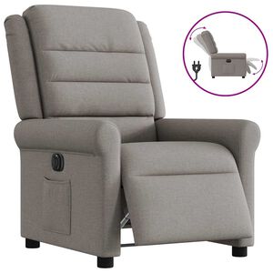 vidaXL Relaxsessel Elektrisch Taupe Stoff