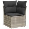 vidaXL Garten-Sofa-Set mit Kissen mit Speicher 6 pcs Hellgrau