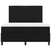 vidaXL Boxspringbett mit Matratze mit LED Schwarz 140 x 200 cm Stoff