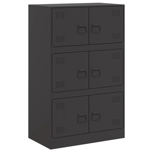 vidaXL Sideboard Schwarz 67x39x107 cm Stahl