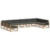 vidaXL Outdoor-Sofagarnitur 10 Stk. Wei&szlig; und Anthrazit