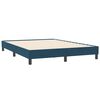 vidaXL Boxspringbett mit Matratze Dunkelblau 160x210 cm Samt