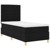 vidaXL LED Boxspringbett mit Matratze Schwarz 80 x 200 cm Stoff