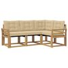 vidaXL Outdoor-Sofagarnitur mit Kissen 4 pcs Wei&szlig; und Beige