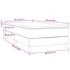 vidaXL Boxspringbett mit Matratze Schwarz 80x200 cm Stoff