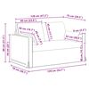 vidaXL Sofa 120cm Hellgrau Metall