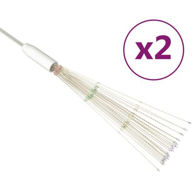 vidaXL Feuerwerkslichter 2 Stk. Weihnachtsdeko Mehrfarbig 20cm 280LEDs