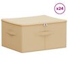 vidaXL Aufbewahrungsbox 24 pcs Creme 43 x 34 x 23 cm Vliesstoff