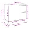 vidaXL Badschrank Sonoma-Eiche 65x33x60 cm Holzwerkstoff