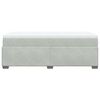 vidaXL Boxspringbett mit Matratze Hellgrau 90x200 cm Samt