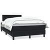 vidaXL Boxspringbett mit Matratze Schwarz 120x210 cm Samt