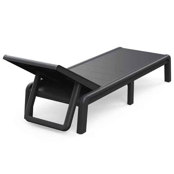 Keter Sonnenliege mit Auflage Formentera Holzstruktur Anthrazit