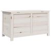 vidaXL Outdoor-Kissenbox Weiß 100x50x56 cm Massivholz Tanne