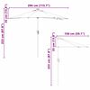 vidaXL Garten-Sonnenschirm Gr&uuml;n 294 x 150 x 223 cm Polyester und Stahl