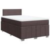 vidaXL Boxspringbett mit Matratze Dunkelbraun 120x200 cm Stoff