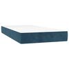 vidaXL Boxspringbett mit Matratze Dunkelblau 90x190 cm Samt