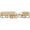 vidaXL Outdoor-Sofagarnitur 6 stk. Wei&szlig; und Beige
