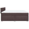 vidaXL Boxspringbett mit Matratze Dunkelbraun 180x200 cm Stoff