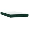 vidaXL Boxspringbett mit Matratze Dunkelgr&uuml;n 120x210 cm Samt