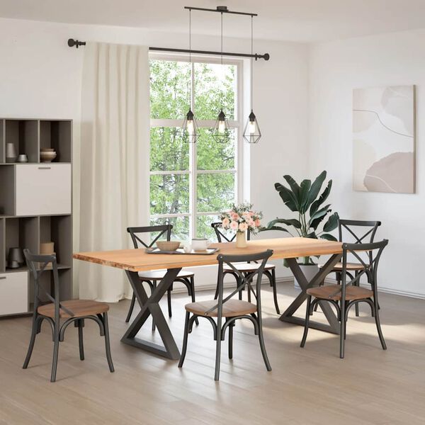 vidaXL Esstischbeine 2 St&uuml;ck Wei&szlig; 90x(72-73,3) cm Stahl