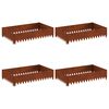 vidaXL Raseneinfassung 4 pcs 100 x 60 x 20 cm Stahl Rostig