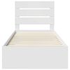 vidaXL Bettrahmen mit Schubladen Wei&szlig; 100 x 200 cm Holzwerkstoff
