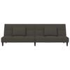 vidaXL Schlafsofa 2-Sitzer mit 2 Kissen Dunkelgrau Samt