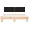 vidaXL Bettgestell mit gepolstertem Kopfteil Schwarz 200 x 200 cm