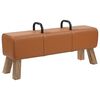 vidaXL Sitzbank Braun 110 x 30 x 45 cm Echtleder