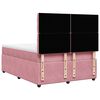 vidaXL Boxspringbett mit Matratze Rosa 140x190 cm Samt