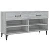 vidaXL Schuhschrank Grau Sonoma 102x35x55 cm Holzwerkstoff