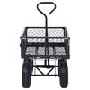 vidaXL Gartenwagen Schwarz 250 kg