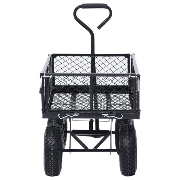 vidaXL Gartenwagen Schwarz 250 kg